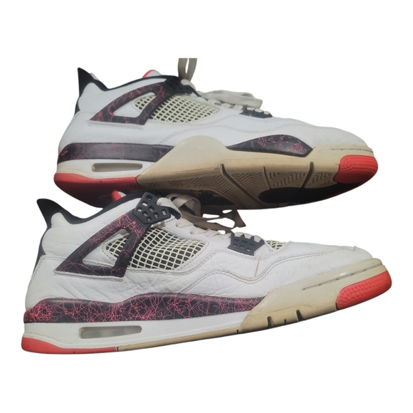 Nike air Jordan 4 retro og flight nostalgia 308497-116 b w crimson basketball - Picture 5 of 10